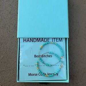 Morse Code Hoop Earrings